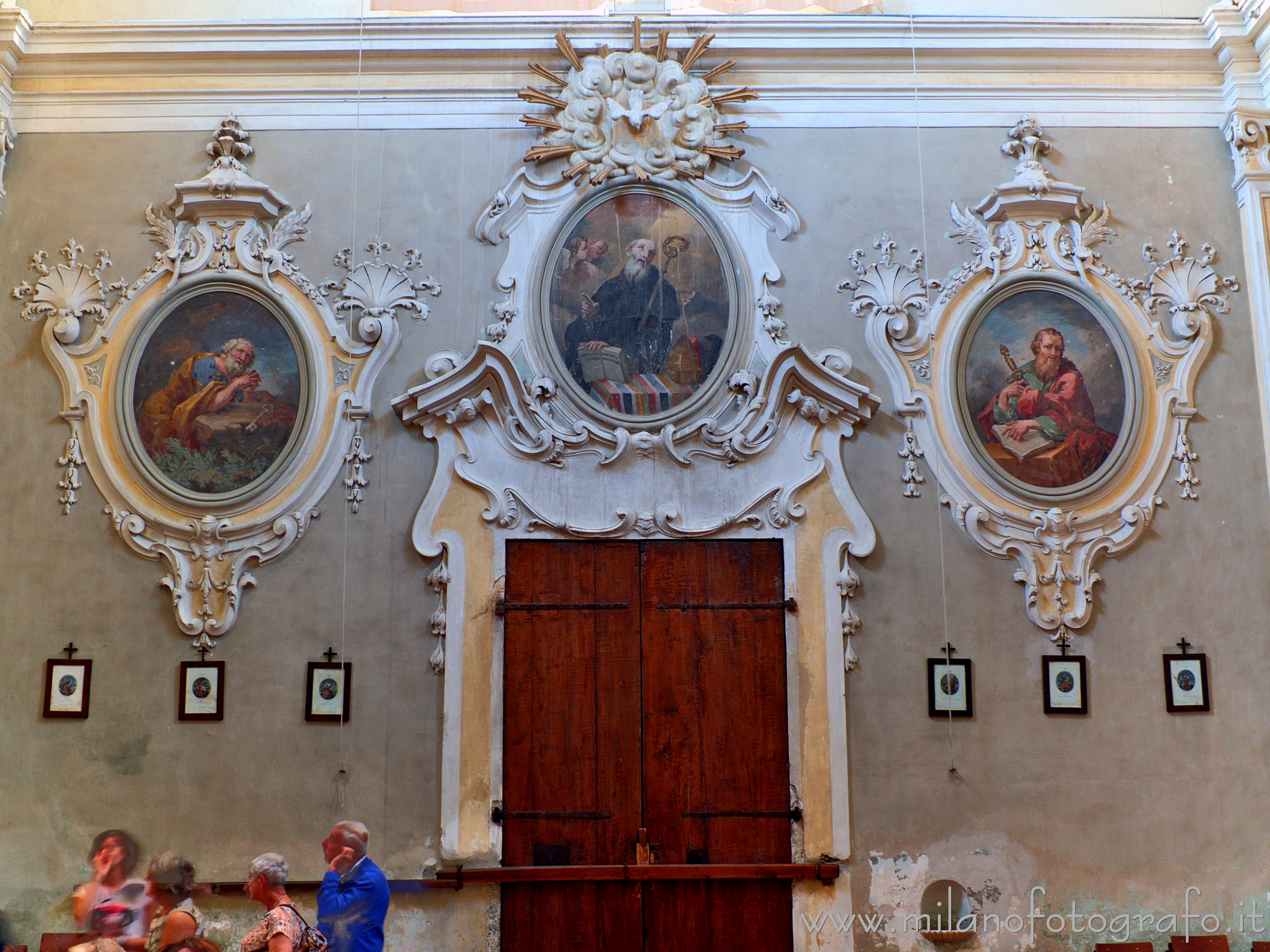 Besana in Brianza (Monza e Brianza, Italy) - Counterfacade of the public Church of Sts. Peter and Paul of the Former Benedictine Monastery of Brugora